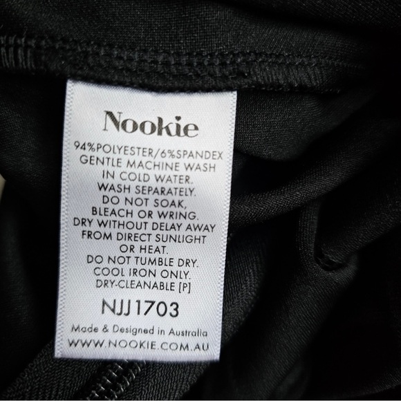 Nookie Black Tassel Fringe Cap Sleeve Fitted, Skinny Leg Evening Jumpsuit Size S - Picture 5 of 5